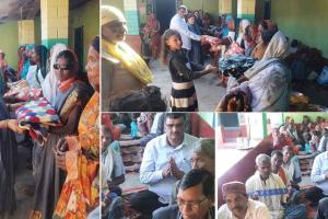 Chhattisgarh: छत्तीसगढ़ में साध संगत ने गाया गुरुयश, जरूरतमंदों को दिये कंबल