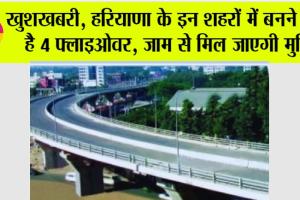 Flyover in Haryana: हरियाणा के इस शहर की हो गई मौज, 800 करोड़ रुपए की लागत से बनेंगे चार फ्लाईओवर, बढ़ेंगे प्रॉपर्टी के दाम
