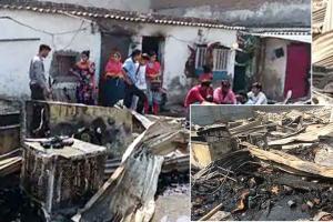 Gurugram Cylinder Blast: झुग्गियों में सिलेंडर फटने से उड़ी लोहे की चादरें, लगी आग