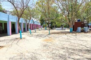 अध्यापकों ने ग्रामीणों के सहयोग से सरकारी स्कूल का किया सौंदर्यीकरण