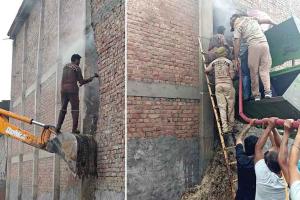 Fire: दुगाल कलां की श्रीराम गौशाला में तूड़ी के बड़े गोदाम को लगी भीषण आग