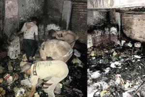 चीका में कबाड़ की दुकान में लगी आग बुझाने में डेरा सच्चा सौदा सेवादारों ने निभाई अहम भूमिका