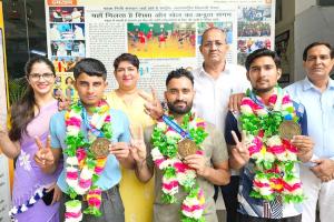नेशनल थ्रोबॉल मे प्रताप स्कूल के रिंकू राहुल व आर्य ने जीते 3 स्वर्ण पदक