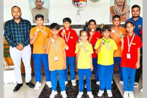 पूर्ण मूर्ति ग्लोबल स्कूल के खिलाड़ियों ने ताइक्वांडो चैंपियनशिप में जीते 9 पदक