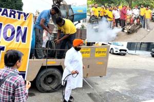 गली-गली तक पहुंचा सैनिटाइजेशन अभियान, शिक्षा मंत्री हरजोत सिंह बैंस ने खुद संभाली कमान