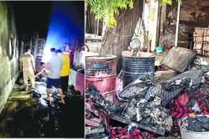 Fire: दिड़बा में टेंट स्टोर की दुकान में लगी भीषण आग, लाखों का सामान जलकर राख