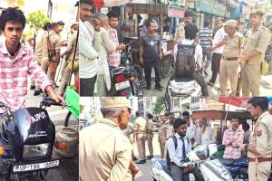 Traffic Challan: जाति लिखे वाहनों के खिलाफ चलाया अभियान, काटे चालान