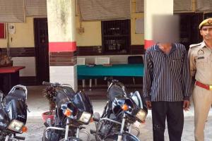 वाहन चोर गिरफ्तार, तीन बाइक बरामद