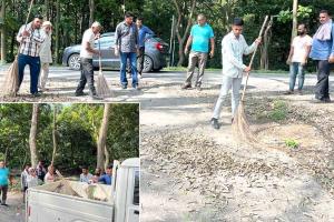 सेवा पखवाड़ा के अंतर्गत कलेसर नेशनल पार्क में चलाया गया स्वच्छता अभियान