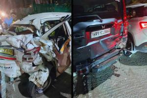 Noida: तेज रफ्तार डिफेंडर गाड़ी का तांडव, 5 कारों और एक बाइक को किया क्षतिग्रस्त