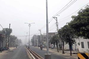 धूरी शहर की सिनेमा रोड जल्द होगी एलईडी लाइटों से रोशन, कार्य जारी