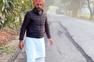 नई बनी सड़क मात्र 10 दिनों में ही टूटी, लोगों में भारी रोष