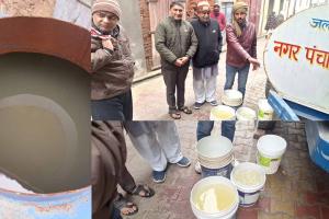 दूषित पेयजल की आपूर्ति को लेकर नगर पंचायत के खिलाफ फूटा लोगों का गुस्सा, अधिकारियों के खिलाफ कार्रवाई की मांग 