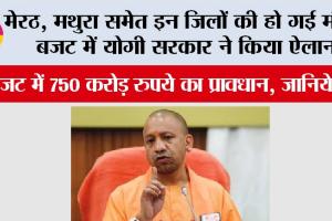 UP Budget 2026: मेरठ, मथुरा समेत इन जिलों की हो गई मौज, 750 करोड़ रुपये का प्रावधान, जानिये