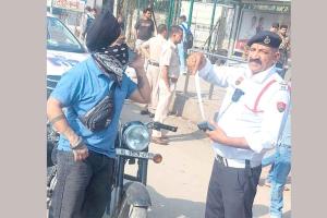 Traffic Police: गुरुग्राम पुलिस ने बुलेट बाइक का काटा 40,000 रुपए का चालान