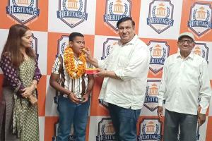 हैरिटेज स्कूल के रुद्र ने नेटबॉल में गोल्ड मेडल पर किया कब्जा