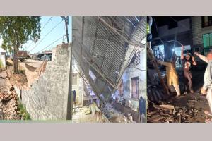 Wall Collapse: आंधी और बारिश से राइस मिल की दीवार ढही, लाखों का नुकसान