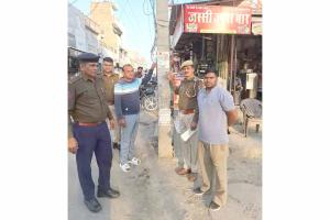 टिब्बी में RajCop Citizen App को लेकर जागरूकता अभियान, पुलिस ने चिपकाए सूचना पोस्टर
