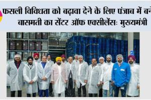फसली विविधता को बढ़ावा देने के लिए पंजाब में बनेगा बासमती का ‘सेंटर ऑफ एक्सीलेंस’:  मुख्यमंत्री