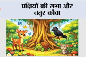 पक्षियों की सभा और चतुर कौवा