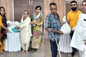 नेत्रदानी खिल्लू राम इन्सां को जरूरतमंद 5 परिवारों को राशन वितरित कर अर्पित की श्रद्धांजलि