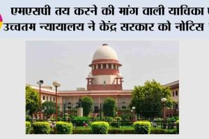 MSP: एमएसपी तय करने की मांग वाली याचिका पर उच्चतम न्यायालय ने केंद्र सरकार को नोटिस भेजा