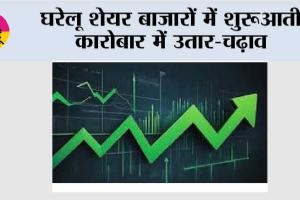 घरेलू शेयर बाजारों में शुरूआती कारोबार में उतार-चढ़ाव