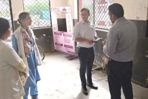 एसडीएम आकाश शर्मा ने नागरिक अस्पताल का किया निरीक्षण