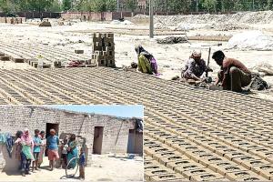 आलीशान कोठियों के लिए पक्की ईंटों  तैयार करने वाले मजदूरों के खुद के अरमान कच्चे