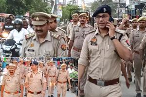 एएसपी ने कैराना में पैदल गश्त कर सुरक्षा-व्यवस्था का लिया गया जायजा