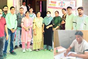स्वास्थ्य संविदाकर्मियों को दो माह से नहीं मिला वेतन, काली पट्टी बांधकर जताया विरोध