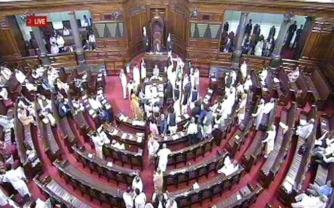 Rajya Sabha, Continuously, Protested