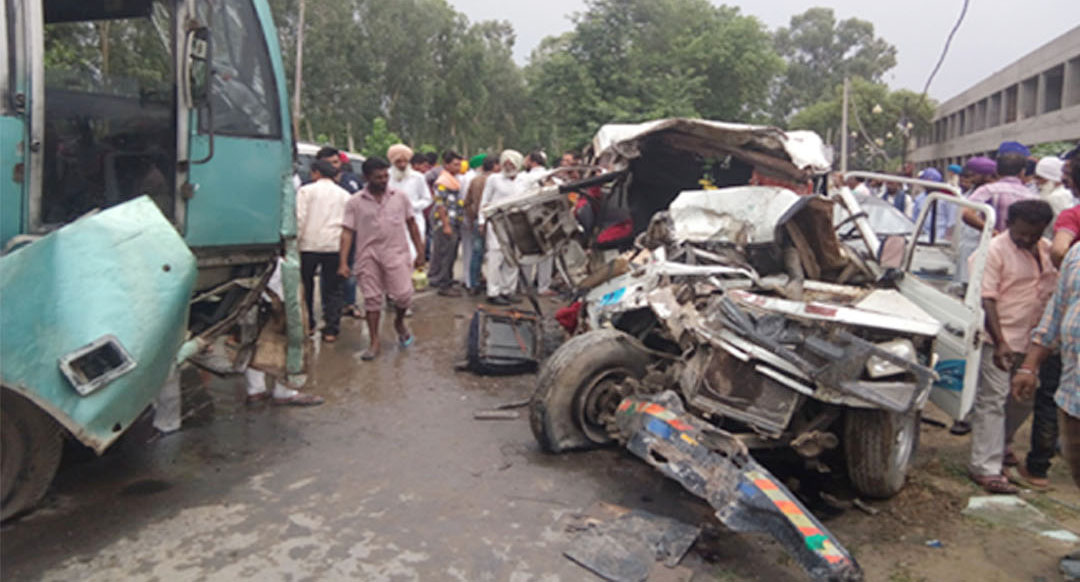 Death, Road Accident, Injured, Car, Bus, Punjab