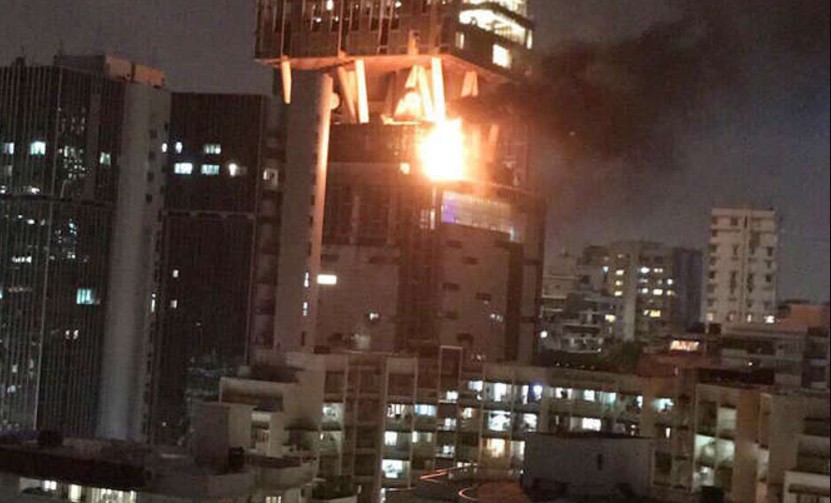 Fire, Floor, Antilia, Reliance Industries, Mukesh Ambani, Mumbai