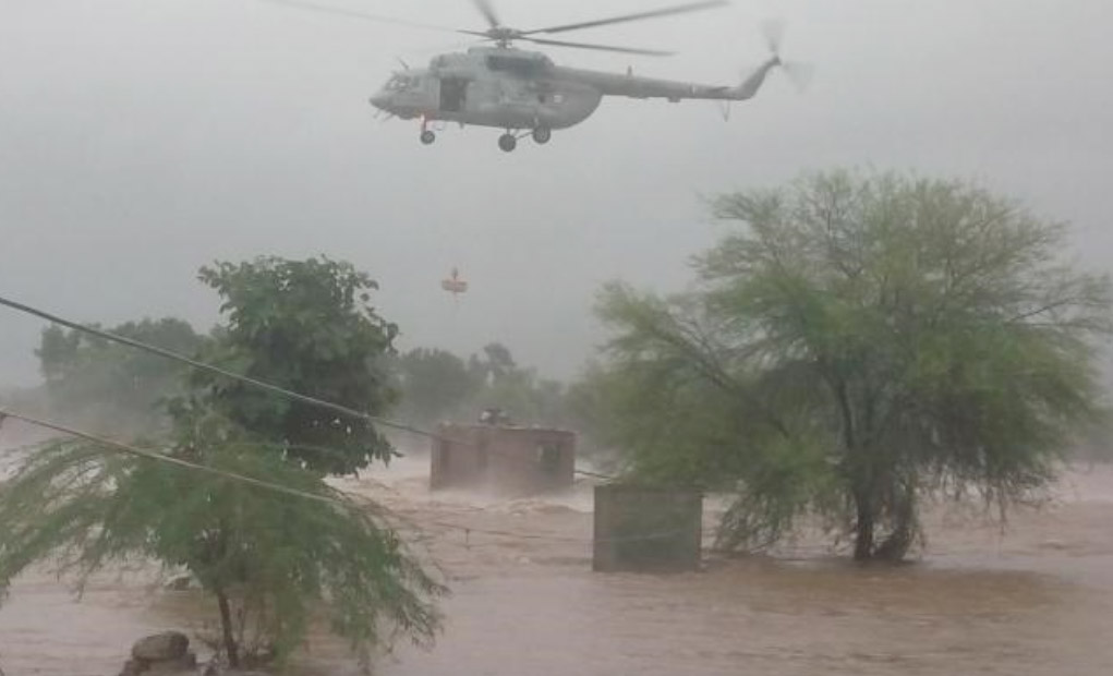 Flood, Disaster, Heavy Rain, Death, Airlift, Rescue Work, Rajasthan