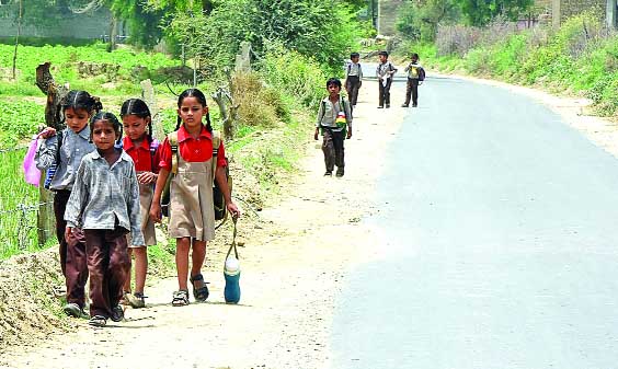 School, Building, Inauguration, Summer, Children, Punjab