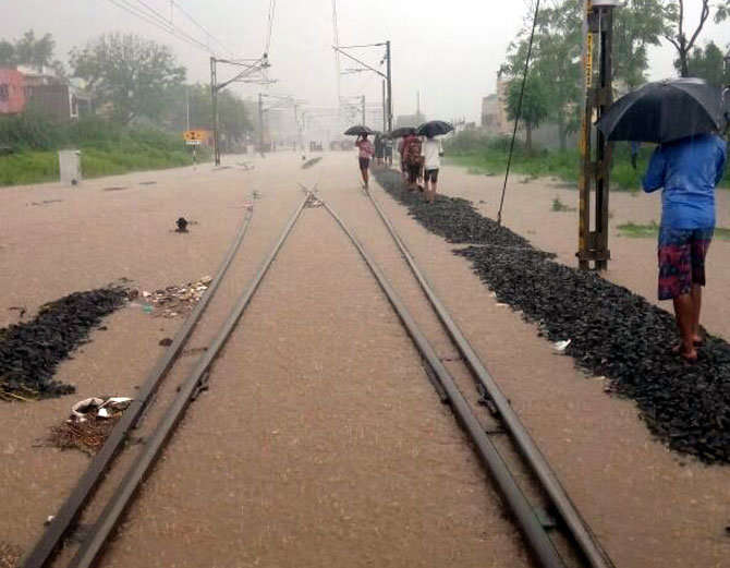 Heavy Rain, Railway Track, Traffic Affected, Weather, Rajasthan