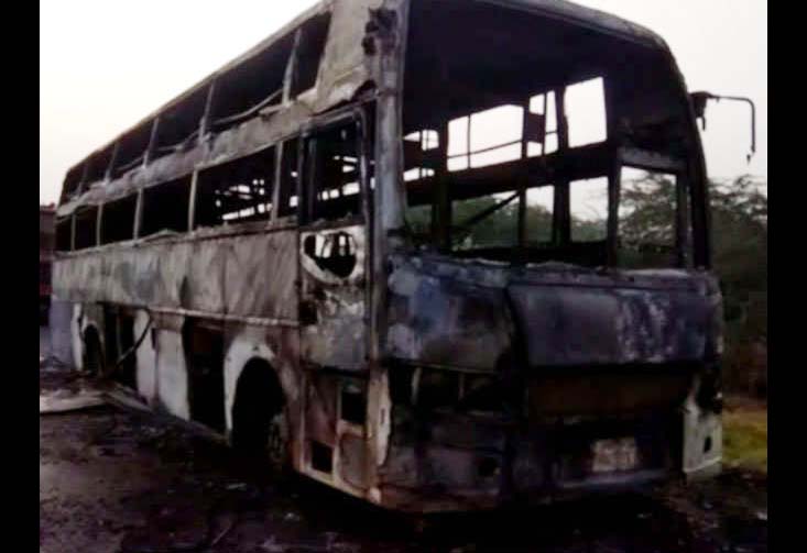 Fire, Bus, Rajasthan, Women, Died, Daughter