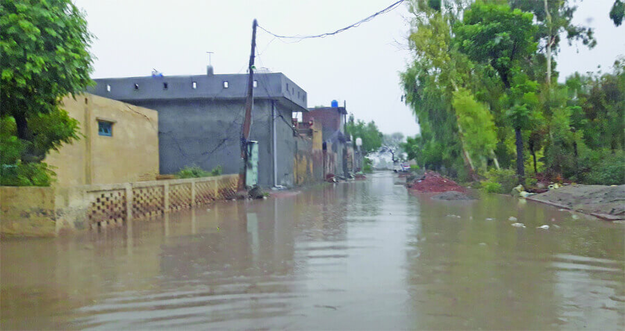 Rain Water, filled, Streets, People Upset, Punjab