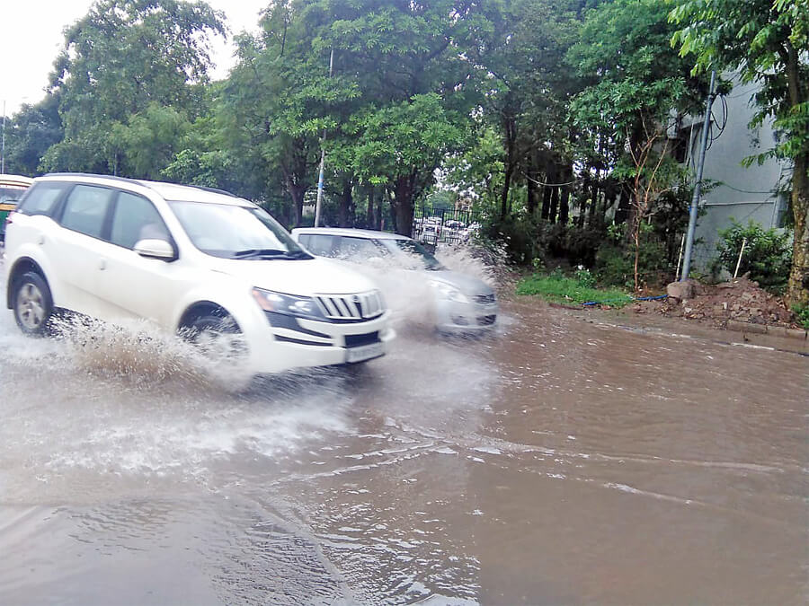 Panchkula: Rain Water, Filled, Sectors, Haryana 