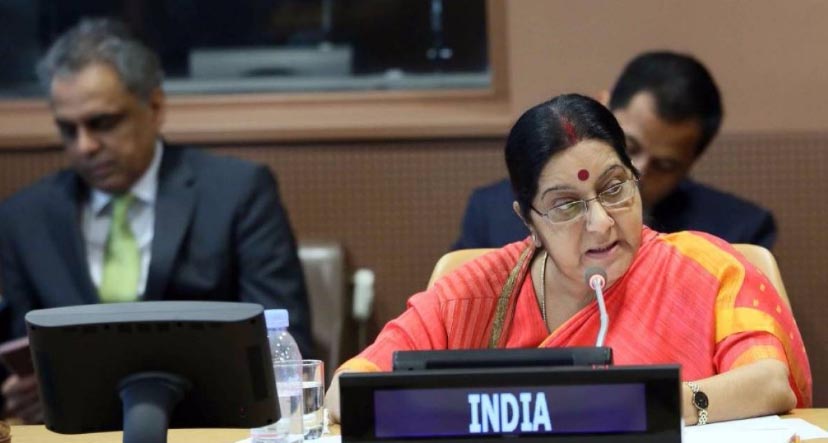 Sushma discusses UN Security Improvement