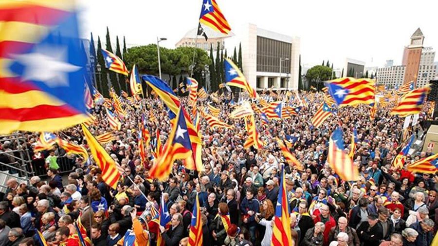 Catalan Protesters, Barcelona, Independence, Spain