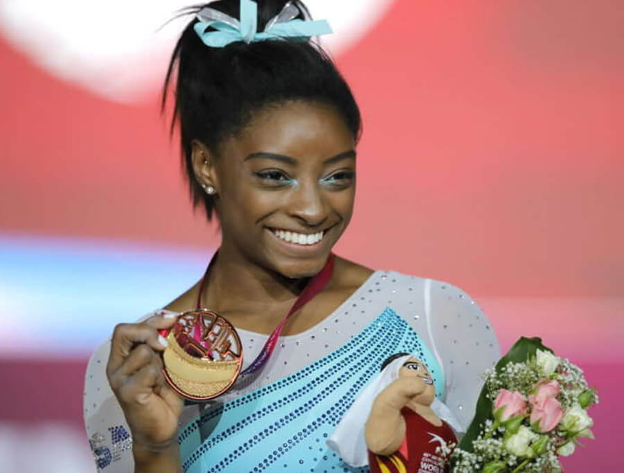 World Championship / Biles Won The Gold, The First Gymnast To Win 4 Gold At The All-Around Event