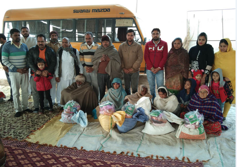 Distribution of ration to the needy