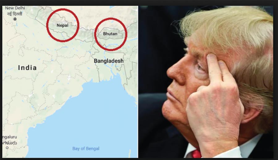 World news: Trump defaults: parts of Nepal-Bhutan India