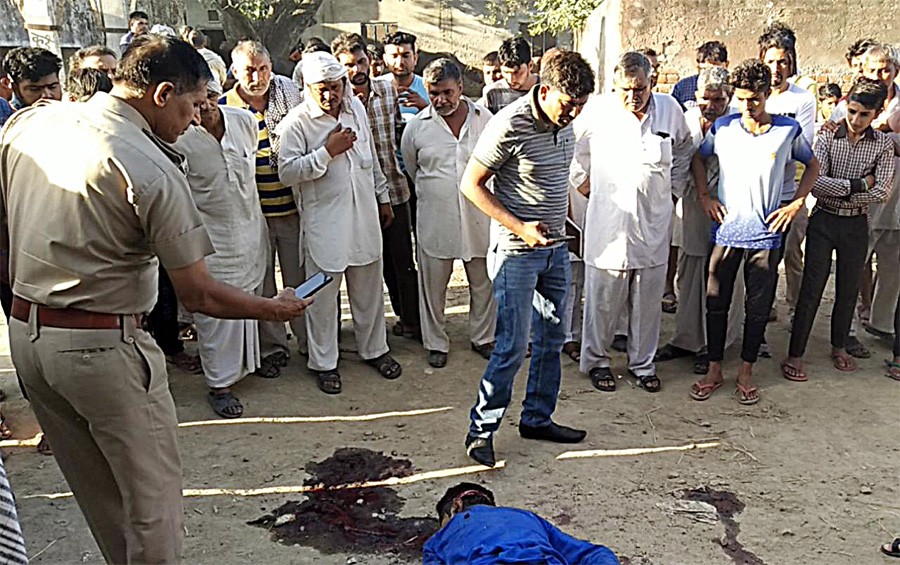 Kid's assassination with sharp weapons on the head