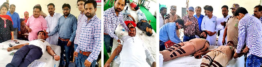 Dera devotees zealously donate blood