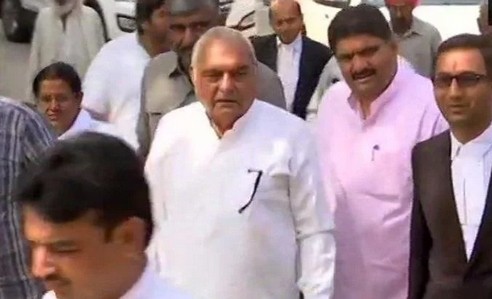 Bhupendra Singh Hooda presented in Panchkula court