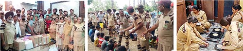 Dera Followeres Leads the Way to help Bathinda Flood victims , Give food first aid help