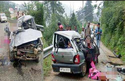 Four people died in road accident near Chhole in Kotchai